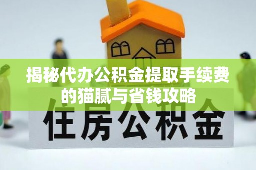广平揭秘代办公积金提取手续费的猫腻与省钱攻略
